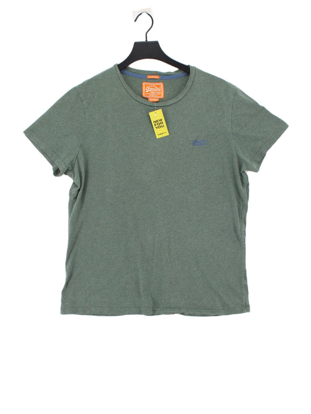 Superdry Men's T-Shirt XL Green 100% Cotton