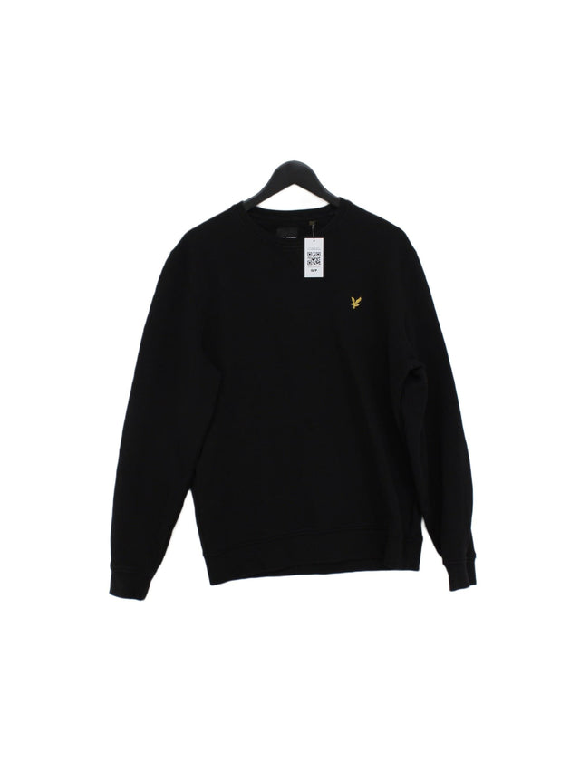 Lyle & Scott Men's Hoodie L Black 100% Cotton