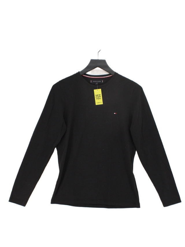 Tommy Hilfiger Men's T-Shirt S Black Cotton with Elastane