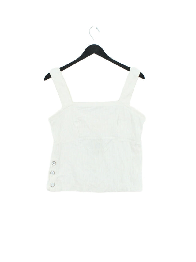 Maeve Women's T-Shirt S White Cotton with Elastane