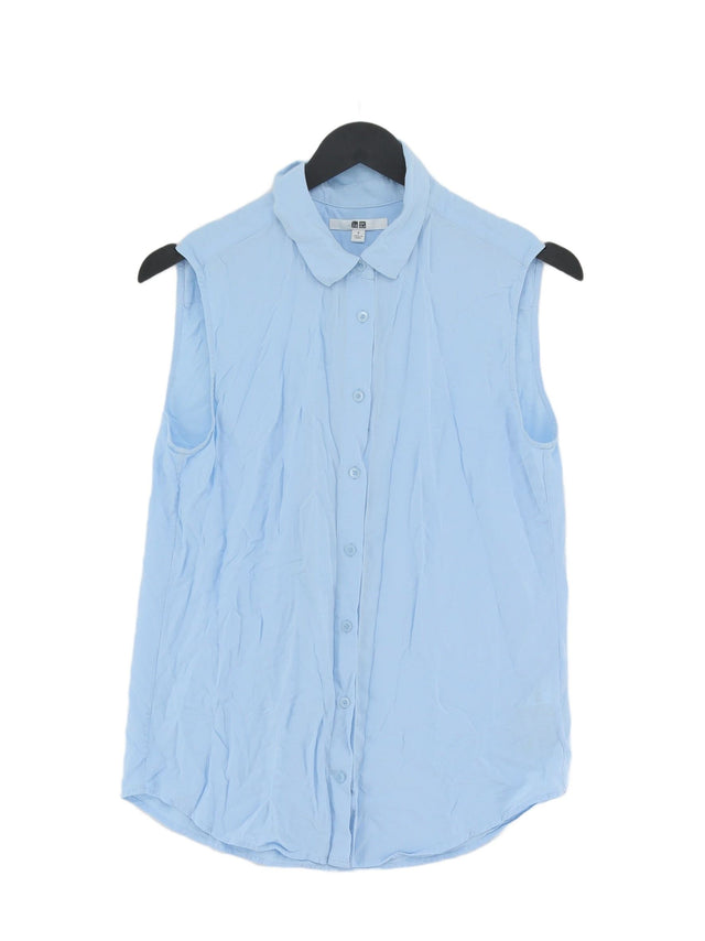 Uniqlo Women's Blouse S Blue Lyocell Modal with Polyester