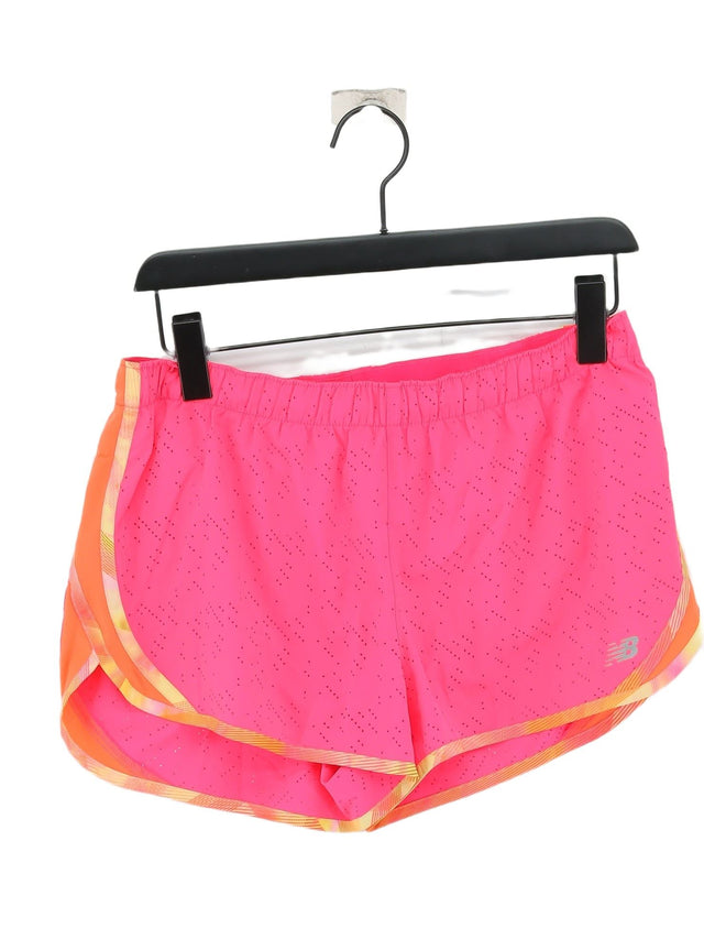New Balance Women's Shorts M Pink 100% Polyester