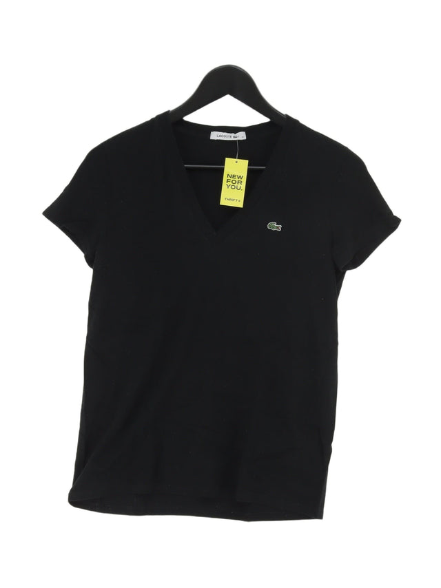 Lacoste Women's T-Shirt UK 10 Grey 100% Cotton