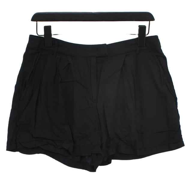United Colors Of Benetton Women's Shorts UK 12 Black Viscose with Cotton