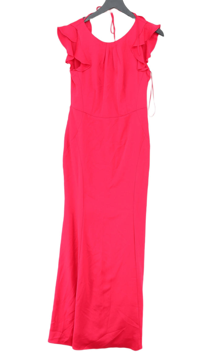 Monsoon Women's Midi Dress UK 12 Pink 100% Polyester
