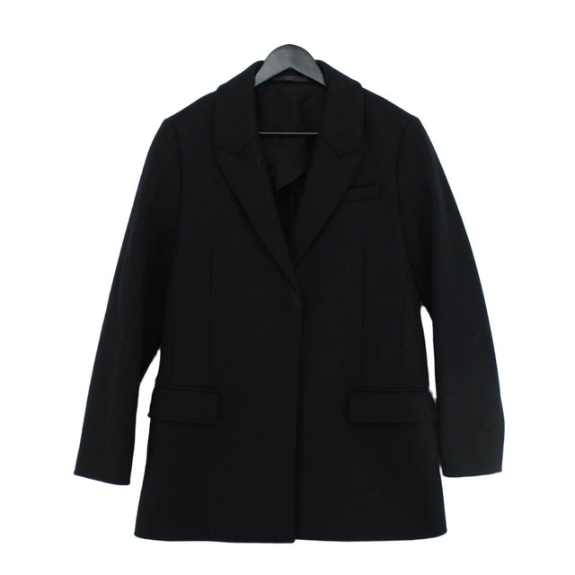 AllSaints Women's Jacket UK 12 Black Wool with Polyamide