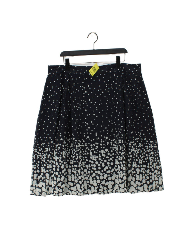 ELVI Women's Midi Skirt UK 22 Blue 100% Polyester