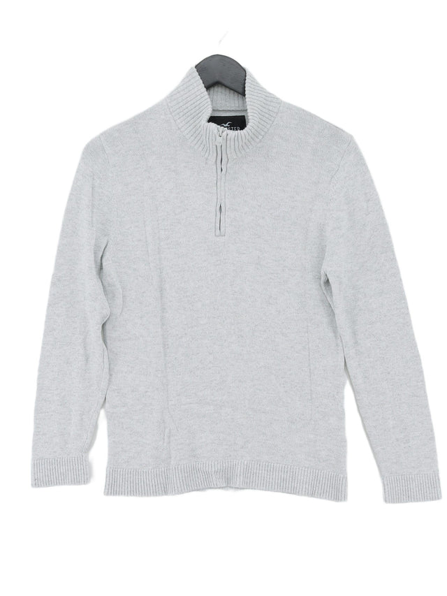 Hollister Women's Jumper XS Grey Cotton with Polyester