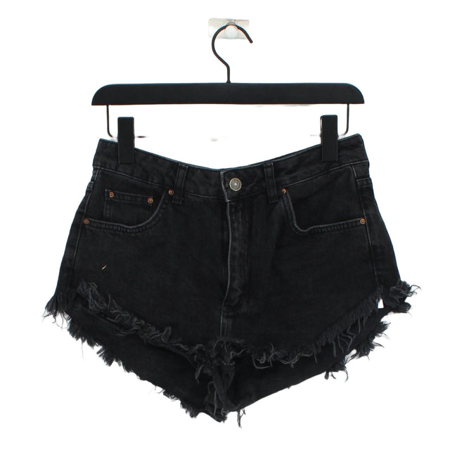 Topshop Women's Shorts UK 10 Black 100% Cotton