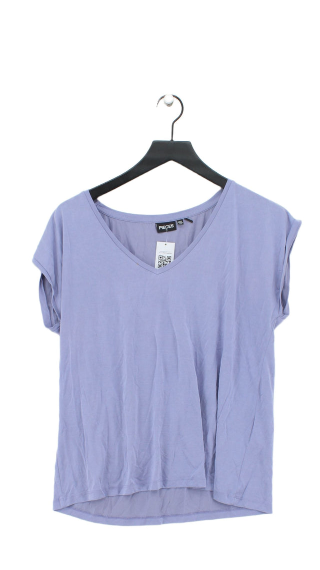 Pieces Women's T-Shirt XL Purple Lyocell Modal with Polyester