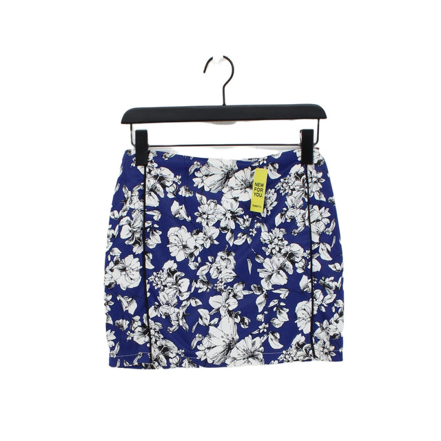Tobi Women's Mini Skirt M Blue Cotton with Polyester, Spandex