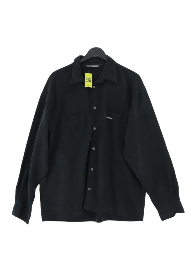 Quiksilver Men's Shirt L Black Viscose with Polyester