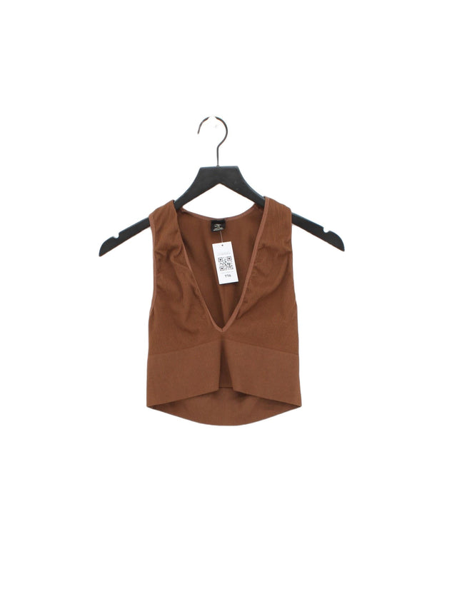 Urban Outfitters Women's Top L Brown Polyamide with Elastane
