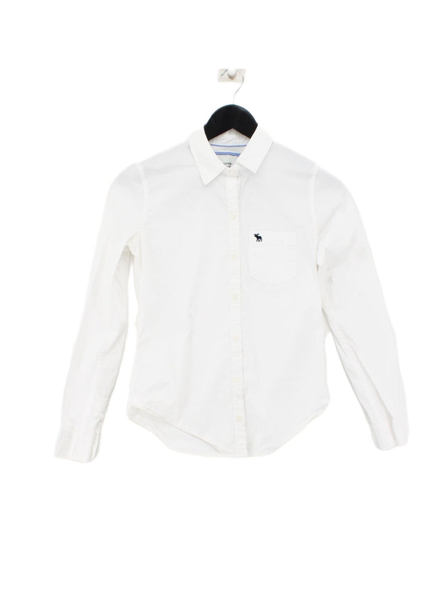 Abercrombie & Fitch Men's Shirt XS White Cotton with Elastane