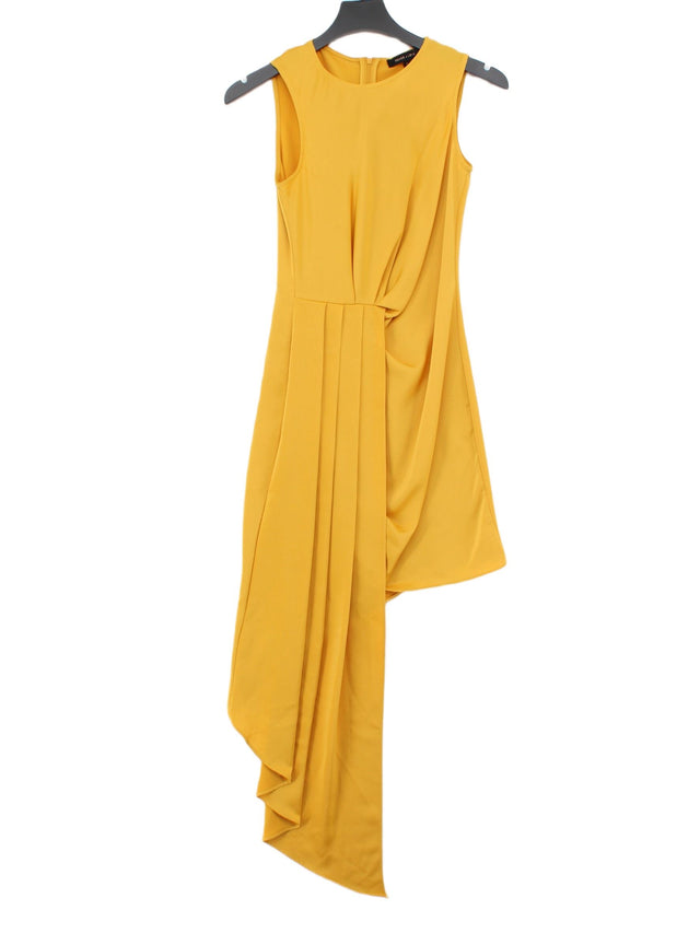 Peace + Love Women's Midi Dress UK 6 Yellow 100% Other