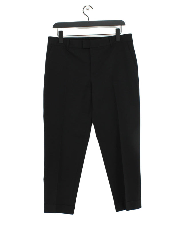 Club Monaco Women's Suit Trousers UK 8 Black Other with Elastane