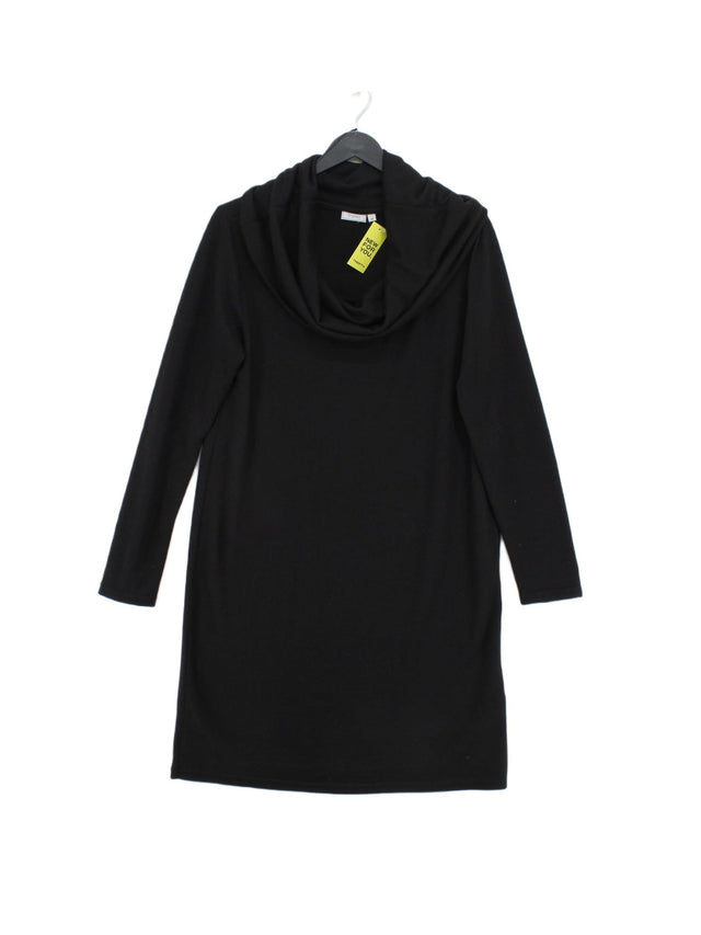 Fransa Women's Midi Dress M Black Polyester with Elastane