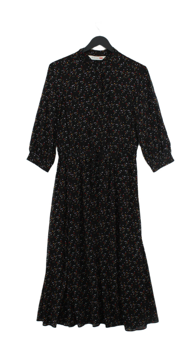 Uniqlo Women's Midi Dress S Black 100% Polyester