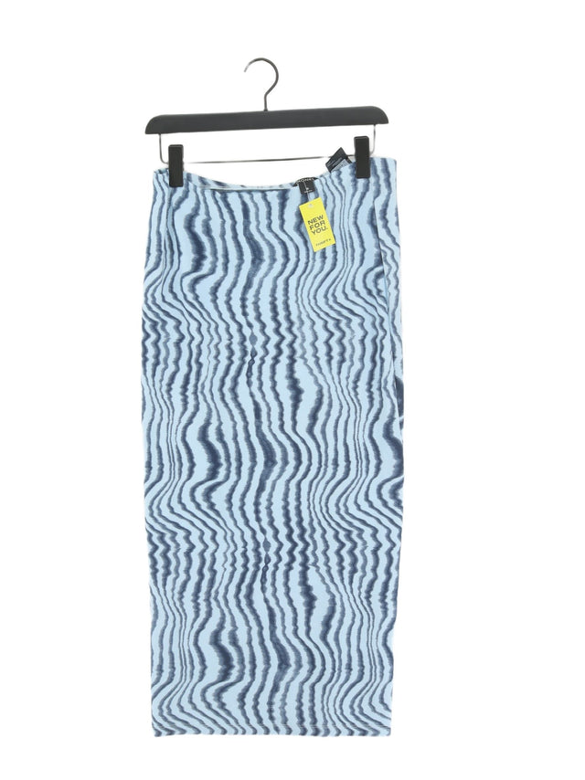 Monki Women's Maxi Skirt M Blue 100% Viscose