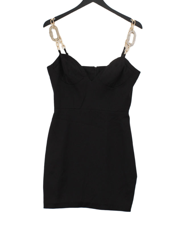 Peace + Love Women's Midi Dress UK 8 Black 100% Polyester