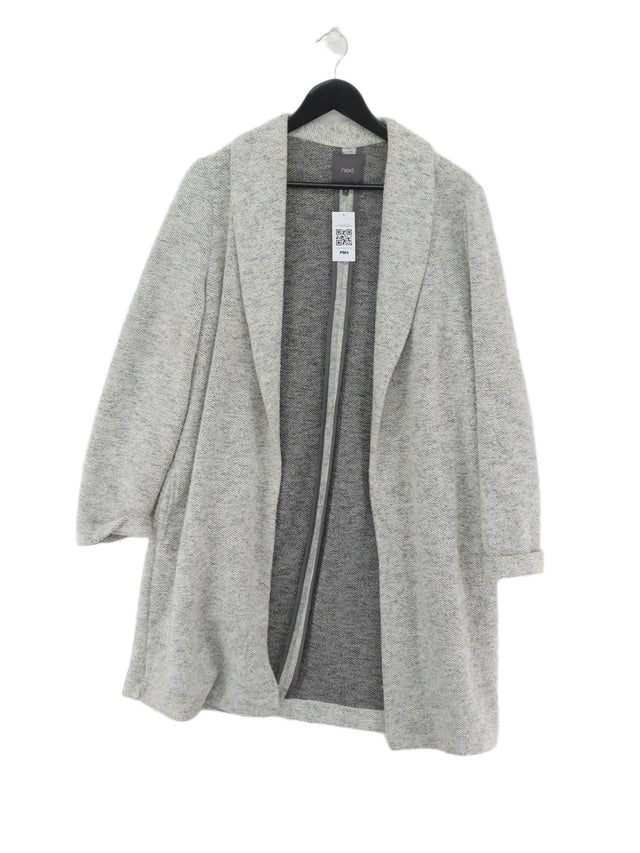 Next Women's Coat UK 14 Grey Polyester with Cotton