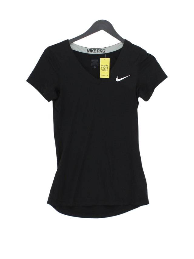 Nike Women's T-Shirt S Black Polyester with Elastane