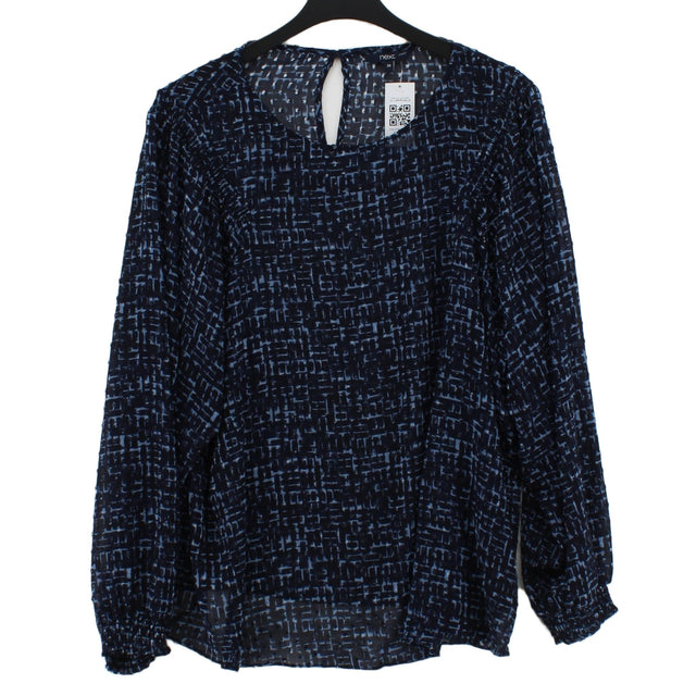 Next Women's Blouse UK 20 Blue 100% Polyester