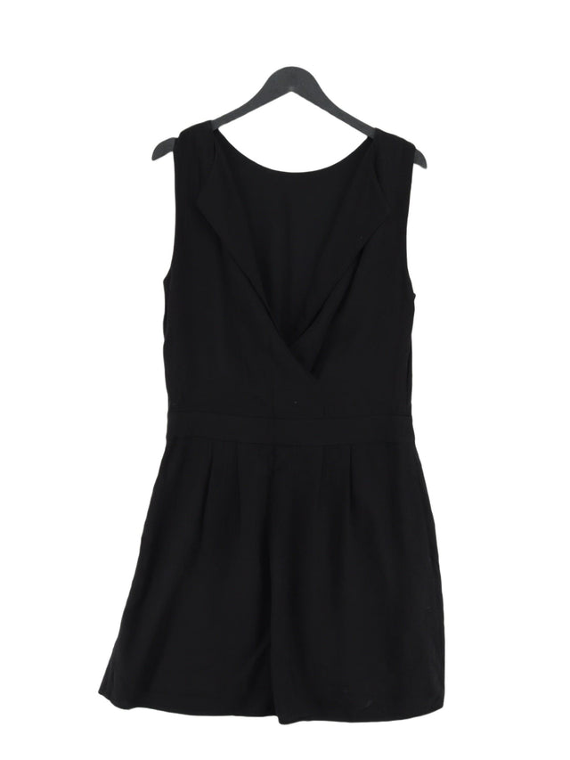 Comptoir Des Cotonniers Women's Midi Dress M Black Viscose with Lyocell Modal