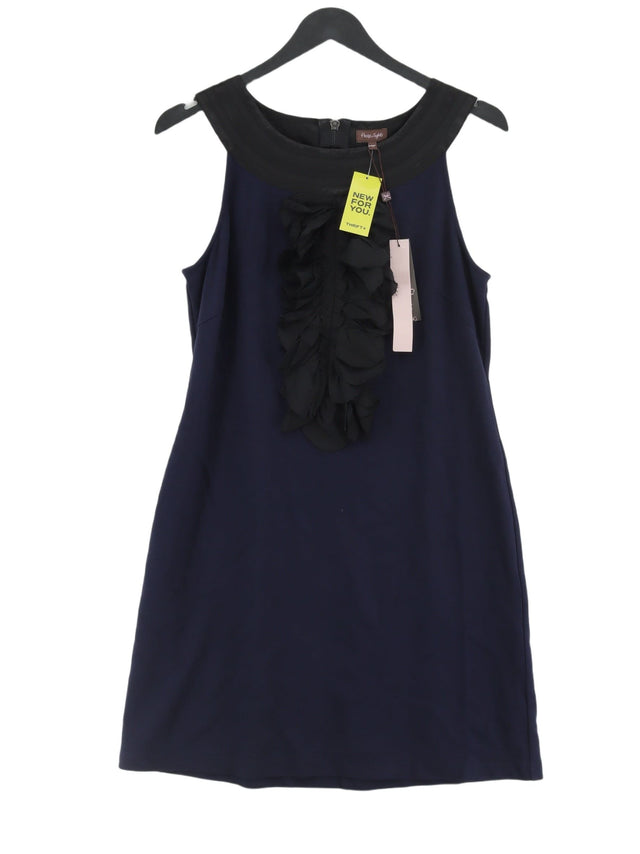 Phase Eight Women's Midi Dress UK 12 Blue Viscose with Nylon, Polyester