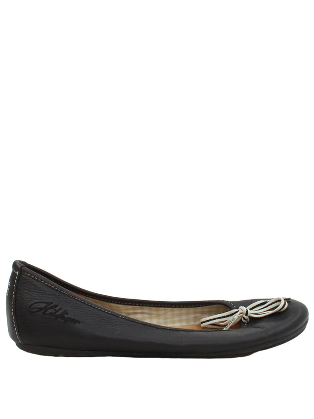 Tommy Hilfiger Women's Flat Shoes UK 6 Black 100% Other