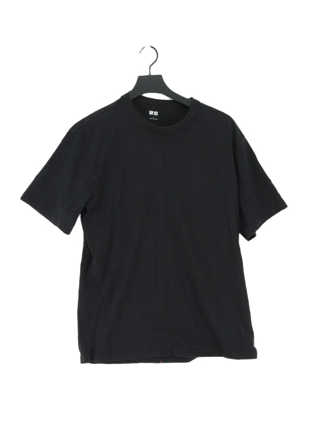 Uniqlo Men's T-Shirt L Black 100% Cotton