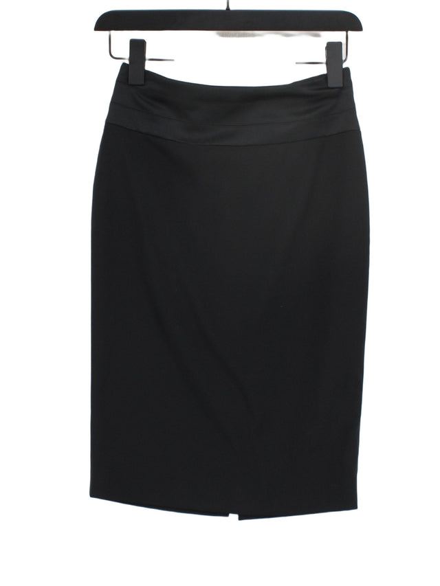 Warehouse Women's Midi Skirt UK 6 Black Polyester with Elastane
