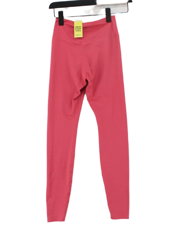 Nike Women's Leggings XS Pink Elastane with Polyester