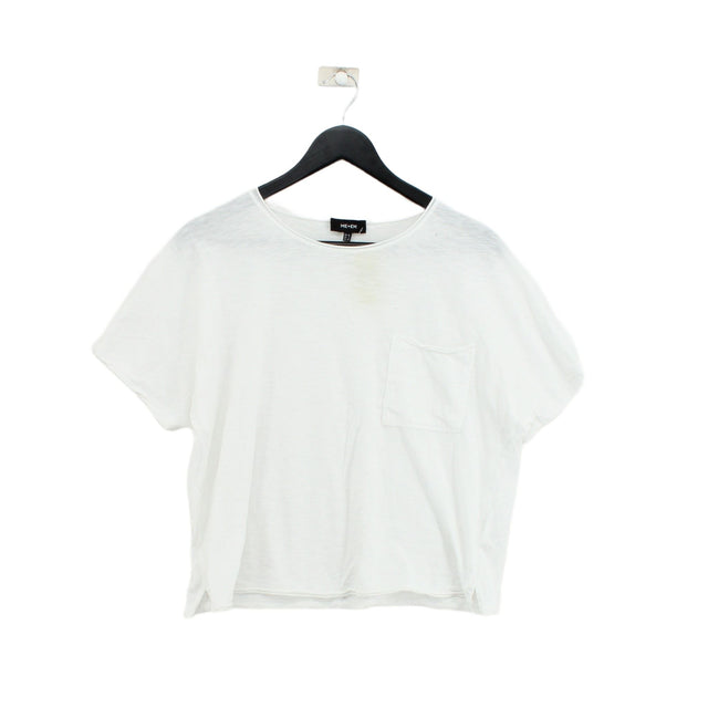 ME+EM Women's T-Shirt UK 10 White 100% Cotton