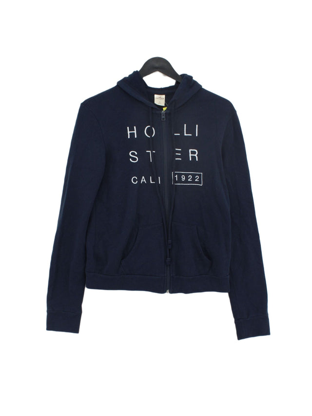 Hollister Women's Hoodie S Blue Cotton with Polyester