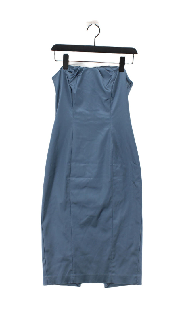 Coast Women's Midi Dress UK 10 Blue Other with Elastane, Nylon, Viscose
