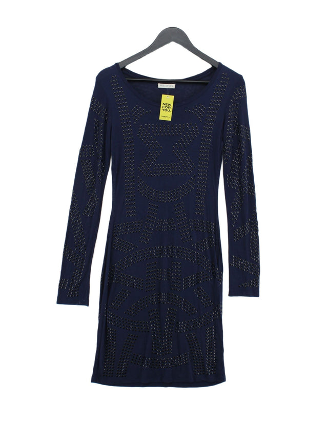 Whistles Women's Midi Dress UK 12 Blue 100% Viscose