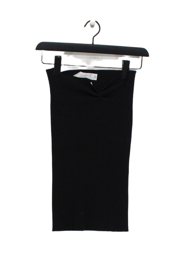 Victoria Beckham Women's Midi Skirt UK 6 Black Wool with Acrylic, Polyamide