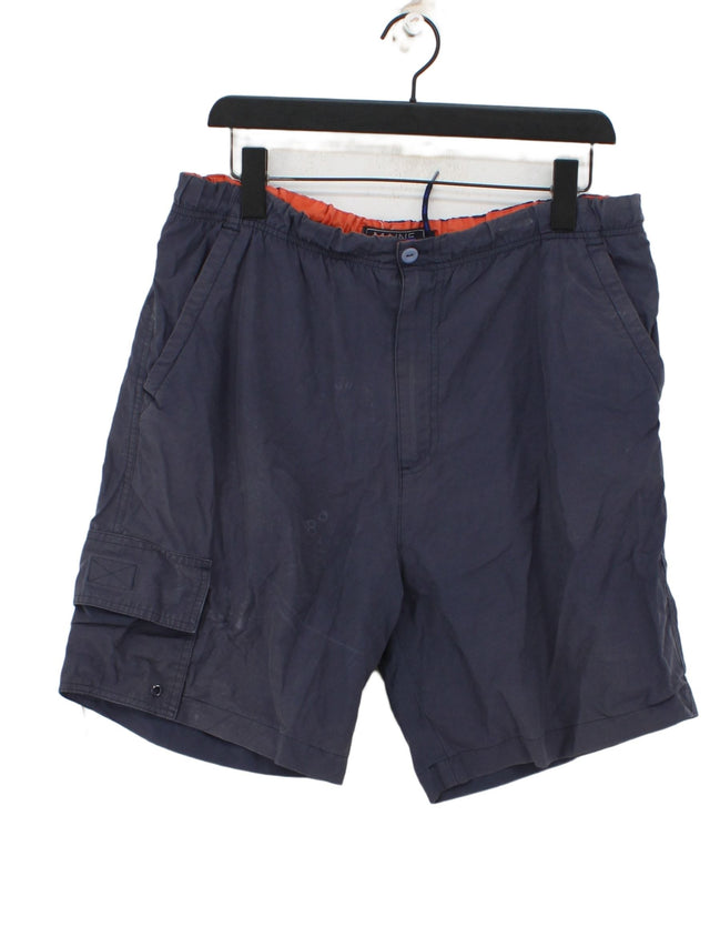 Maine Men's Shorts M Blue Cotton with Nylon