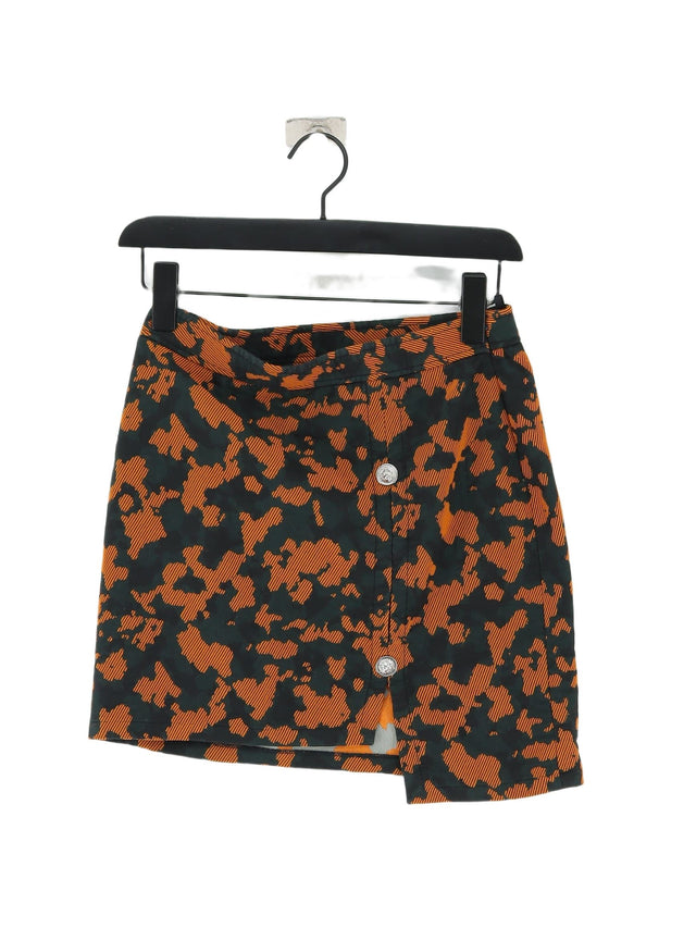 Versus Women's Mini Skirt UK 12 Black Cotton with Elastane, Polyamide, Polyester