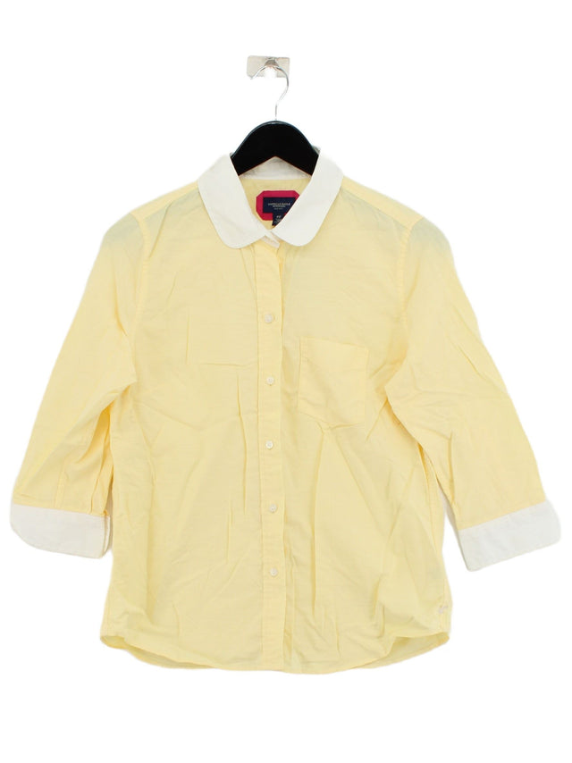 American Eagle Outfitters Women's Shirt UK 10 Yellow 100% Cotton