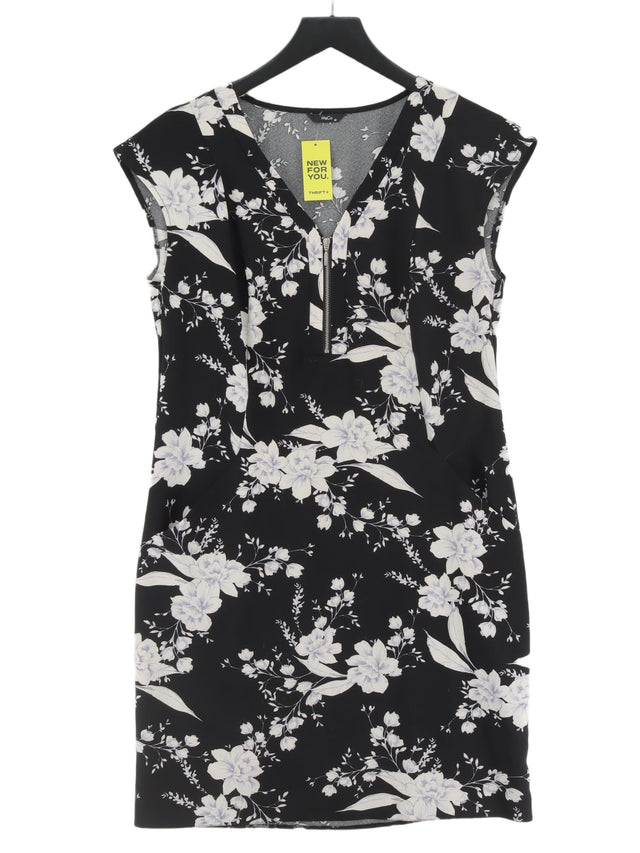 M&Co Women's Midi Dress UK 12 Black Polyester with Elastane