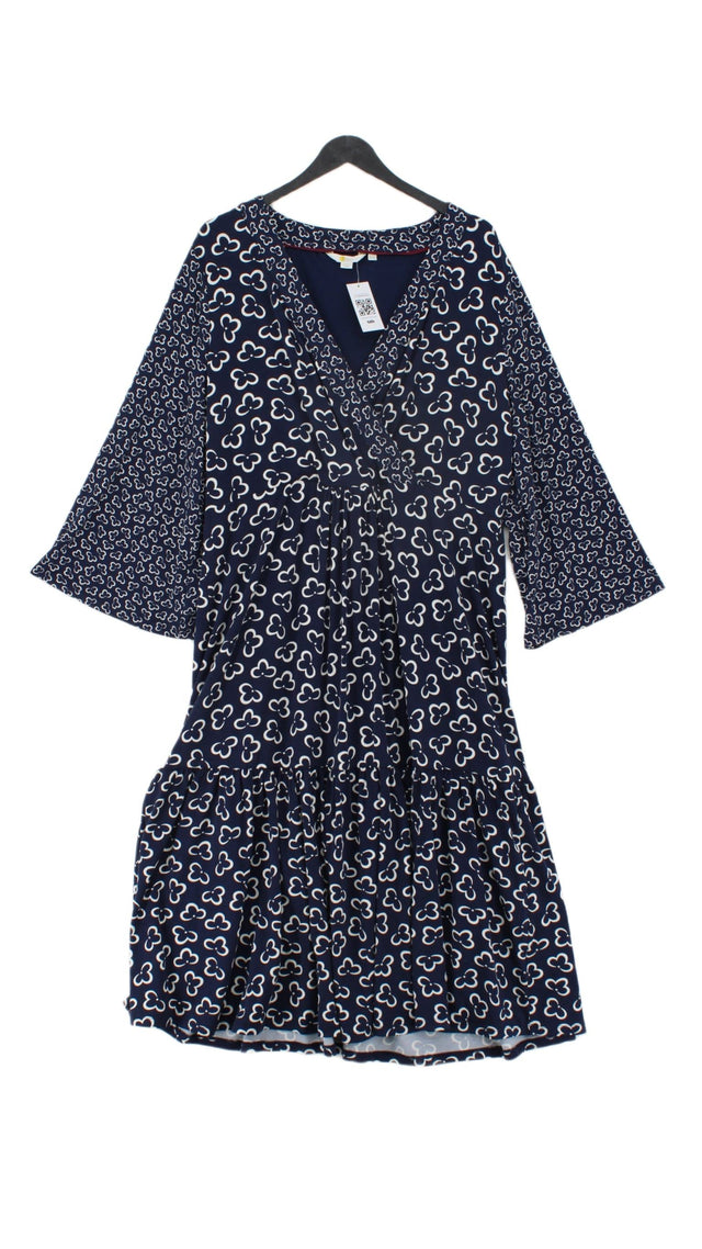 Boden Women's Maxi Dress UK 20 Blue Viscose with Elastane