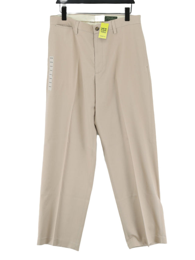 Eddie Bauer Men's Suit Trousers W 34 in; L 32 in Cream 100% Cotton