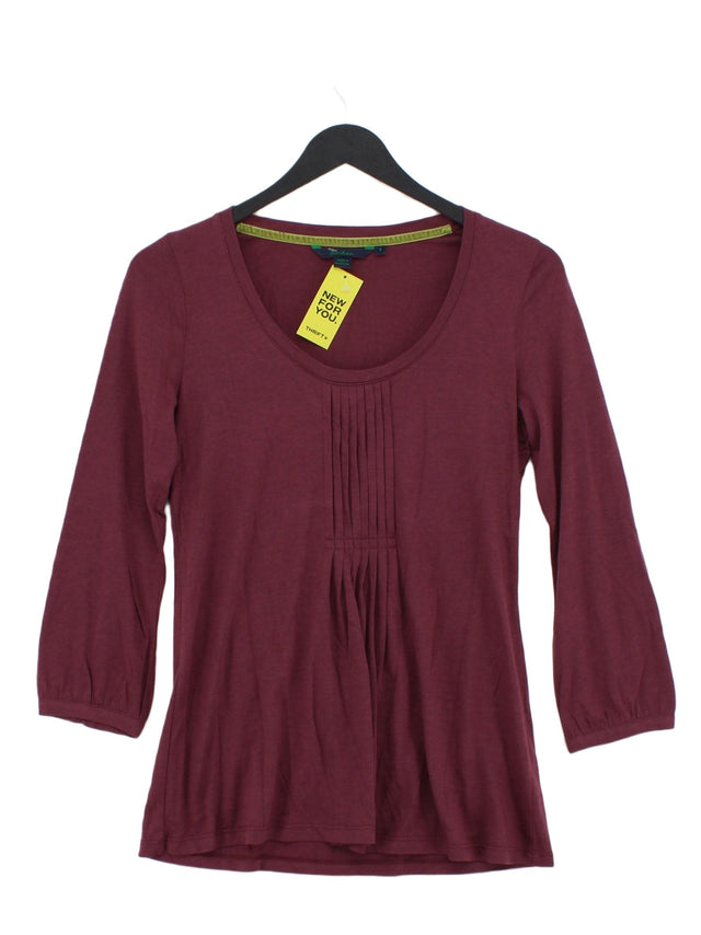 Boden Women's T-Shirt UK 8 Purple Lyocell Modal with Cotton, Nylon