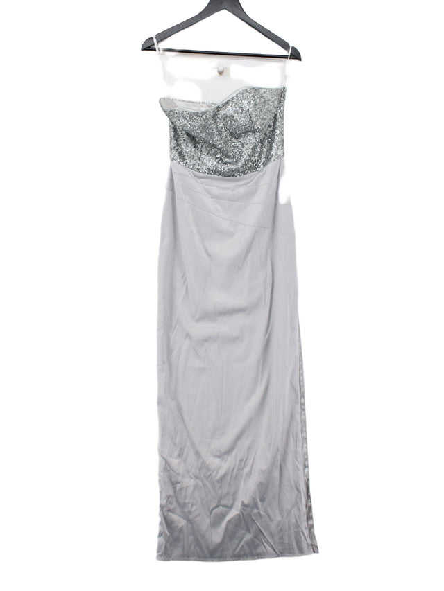 Jane Norman Women's Maxi Dress UK 10 Grey 100% Other
