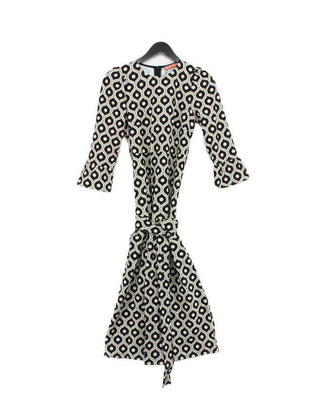 Kitri Women's Midi Dress UK 8 Black Cotton with Elastane, Viscose