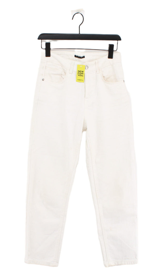 Sisley Women's Jeans W 25 in White 100% Cotton