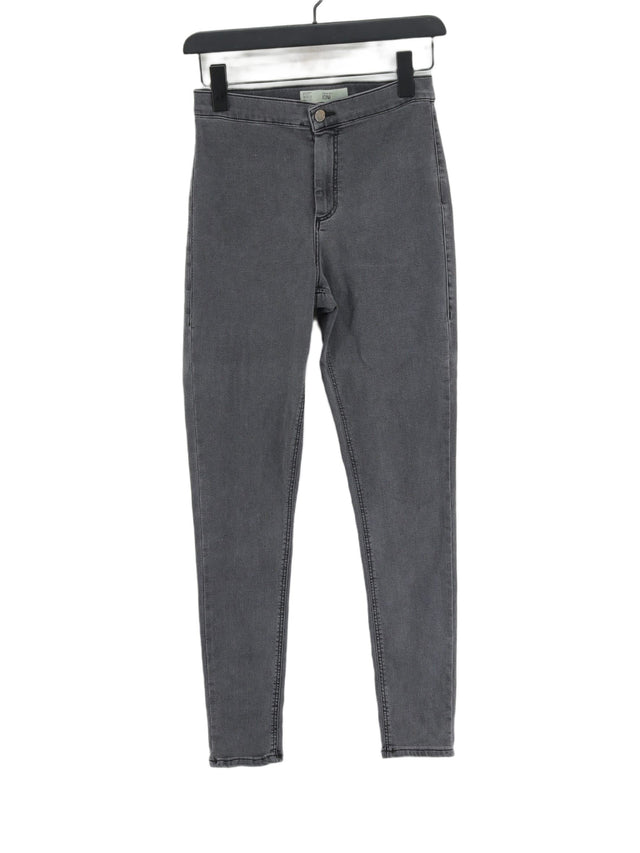 Topshop Women's Jeans W 30 in Grey Cotton with Elastane