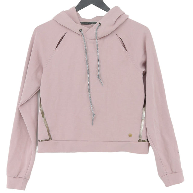 Asics Women's Hoodie XS Pink Cotton with Polyester